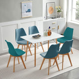 1/2/4/6 Unidad Sillas para Comedor, Sillas para Cocina con Asiento Blando, Tapizado y Patas Resistentes de Madera de Haya, Sillas Nórdicas