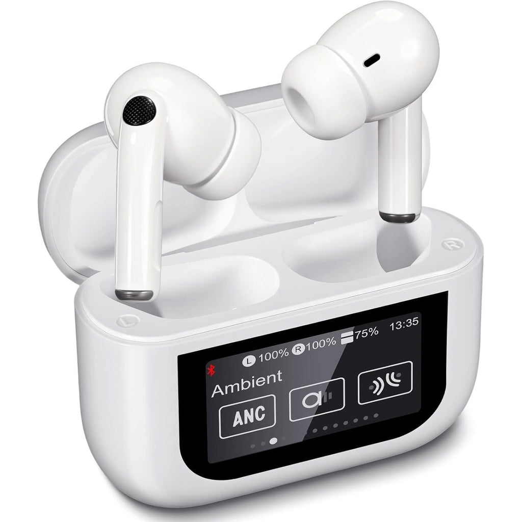 Auriculares Inalambricos de Bluetooth con Estuche de Carga, Distancia de Transmisión: 10m, 7h de Tiempo de Uso, Pantalla Táctil, Rango de Respuesta de Frecuencia: 20Hz-20KHZ, Carga USB, Capacidad de Batería de los Auriculares: 40mAh
