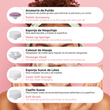 Cepillo Limpiador Facial Eléctrico 5 en 1, 2 Velocidades, Incluye Cabezal de Cepillo de Limpieza Profunda, Esponja para Maquillaje, Esponja para Masaje, Masajeador de Esferas, Disco Exfoliante, Funciona con 2 Pilas AA (No Incl)