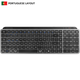 Mars Gaming MK-SILENKEYS, Teclado Inalámbrico Full-Format Compacto, Perfil Bajo, Switches Tijera Silenciosos, Tecla Copilot AI, Bluetooth 5.1 Dual + 2.4GPRO, Batería 200h, PC/Mac, Español, Negro