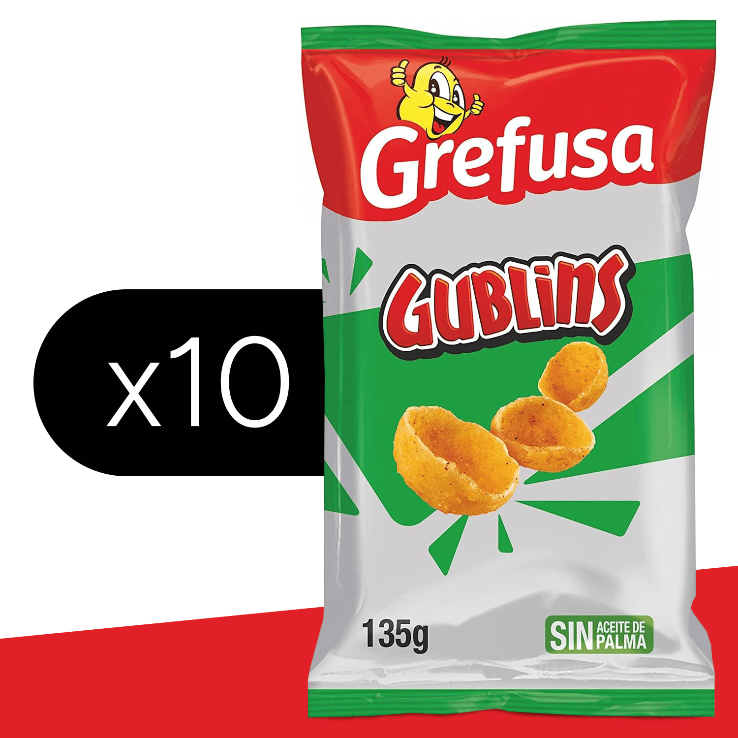 Grefusa Gublins Sabor Barbacoa, Snack Crujiente de Maíz, Ideal para Picar, Bolsa de 135g