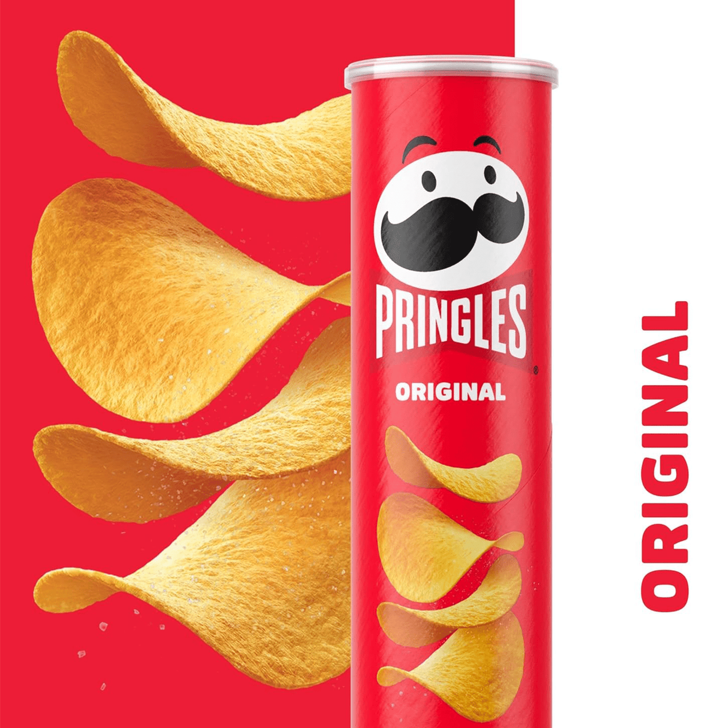 Pringles Original, Snack de Patatas Fritas sabor Original, Tamaño XL de 165g, Pack de 3 Unidades