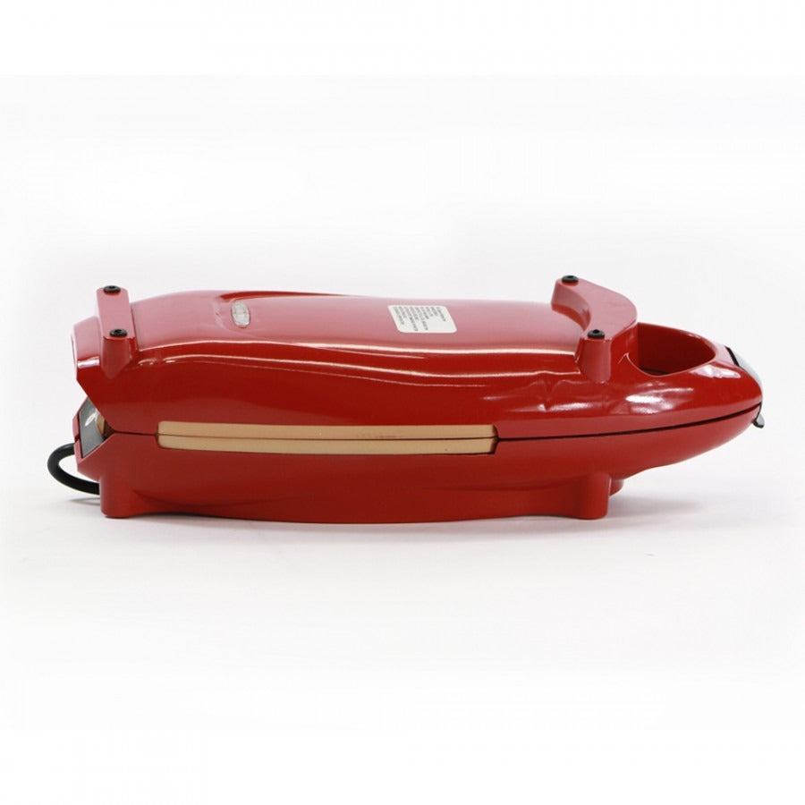 Sarten eléctrica antiadherente compacta con potencia de 800W y revestimiento cerámico en color cobre, 10 X 14 X 37 cm