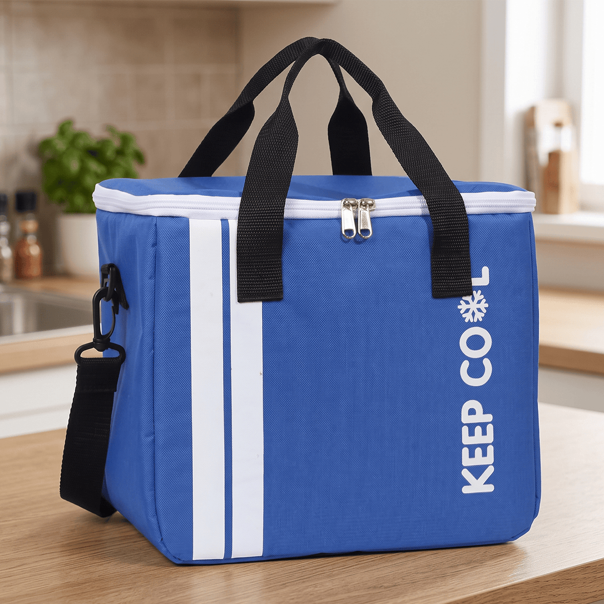 Bolsa Térmica Comida de 30L de Capacidad, Bolsa Aislamiento Isotérmico Hermética, Resistente y Espaciosa, ideal para Picnic, Playa, Camping y Excursión, Azul