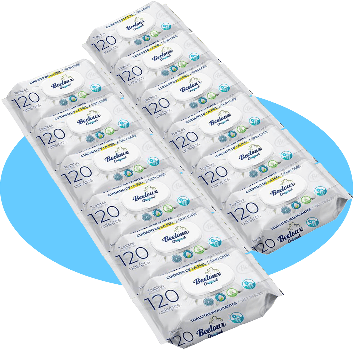 Toallitas Húmedas, Cuidado e Hidratación Profunda, Fibras Ultrasuaves ideales para Piel Sensible, Perfume Fresco, Packs de 3/6/9/12 Unidades, 360/720/1080/1440 Toallitas
