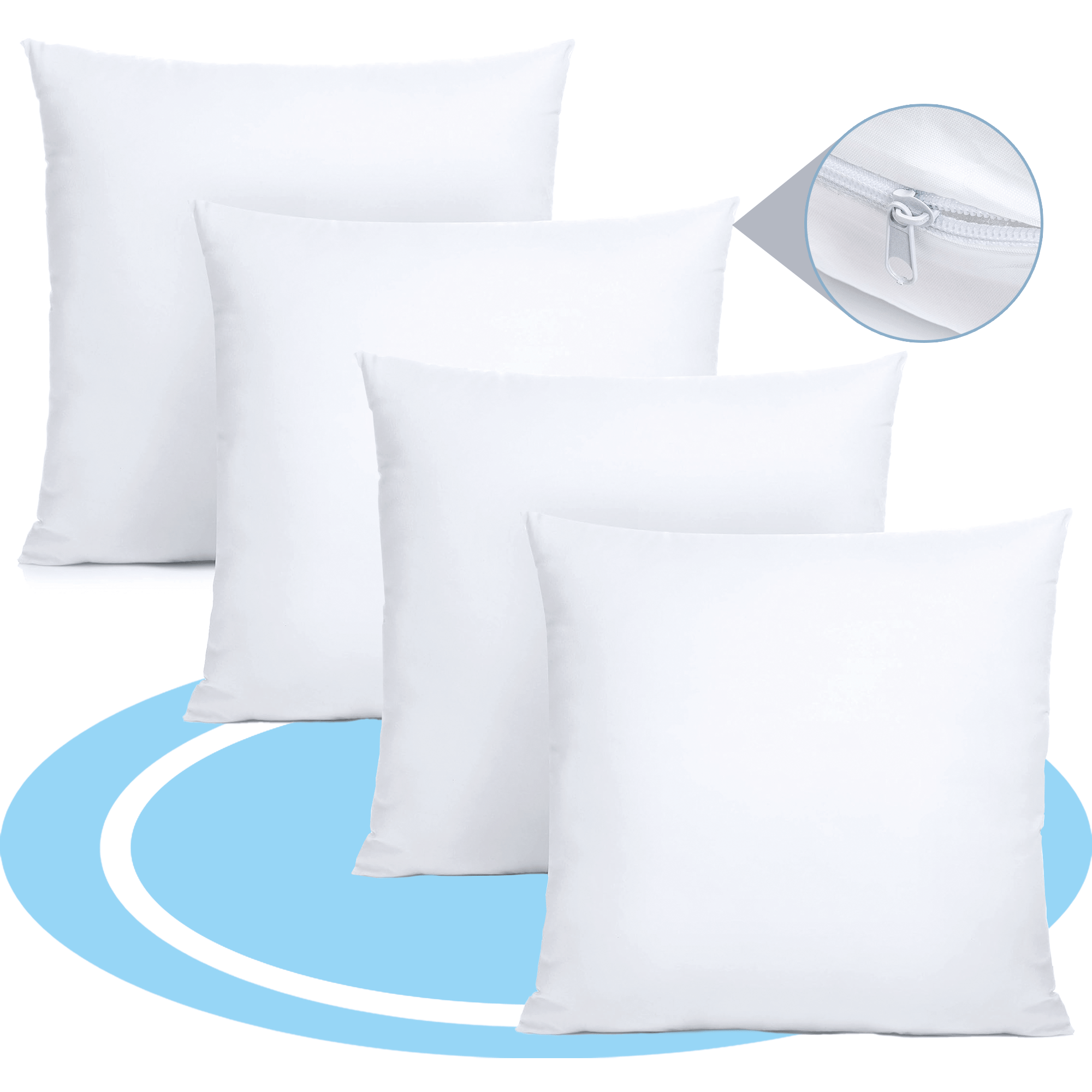Relleno Cojín de Fibra Hueca Siliconada de Alta Recuperación, Indeformable, Suave, Mullido, Cojín para Sofá o Cama para Casa