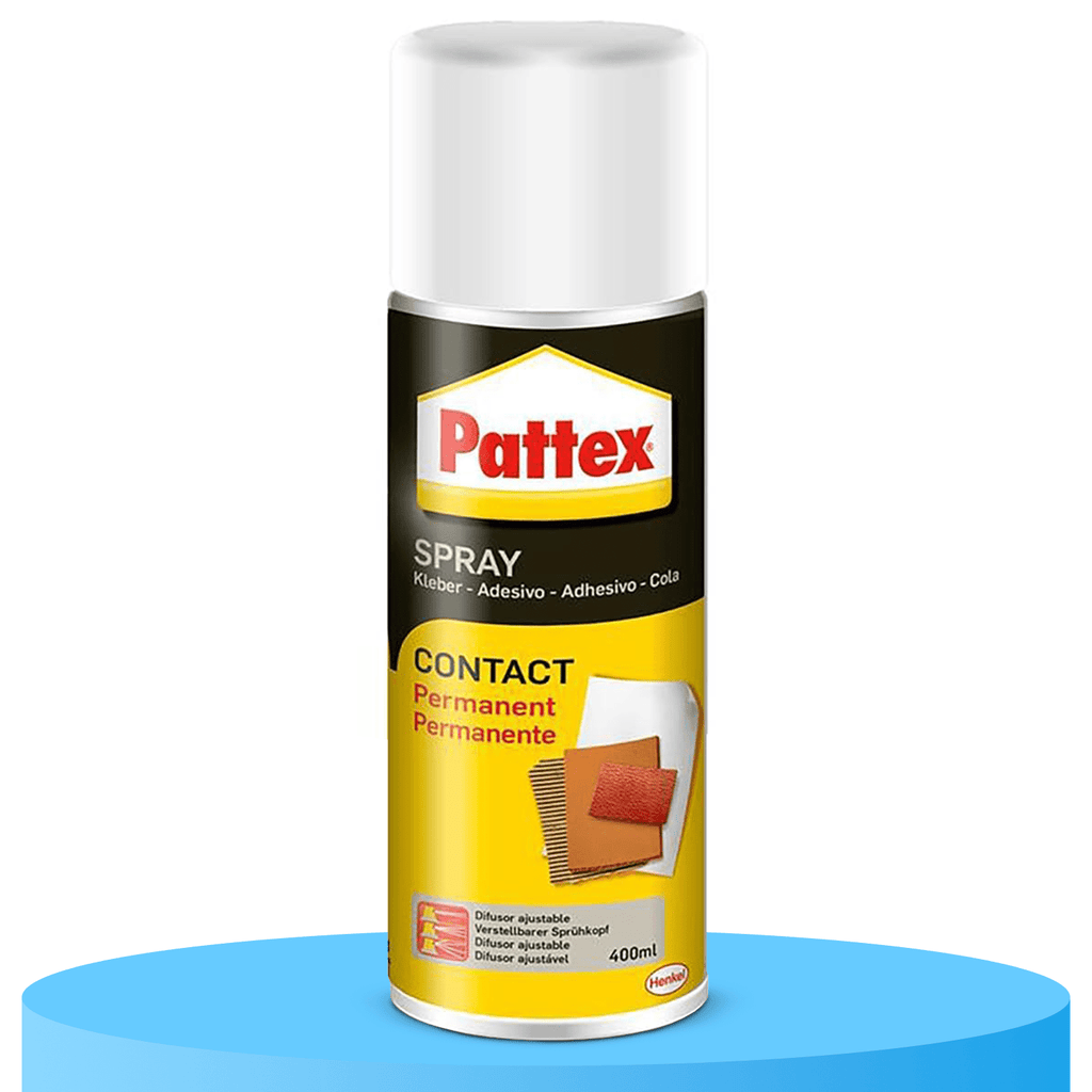 Pattex Contact Spray, Cola de Contacto Permanente, Pegamento Spray, Pegamento Fuerte para Trabajos de Bricolaje y Reparación, 400 ml