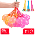 111 Globos de Agua de Llenado Rápido, Llenado Rápido en 60 Segundos ideal para Jardín, Piscina y Fiestas, Autosellado sin Nudos