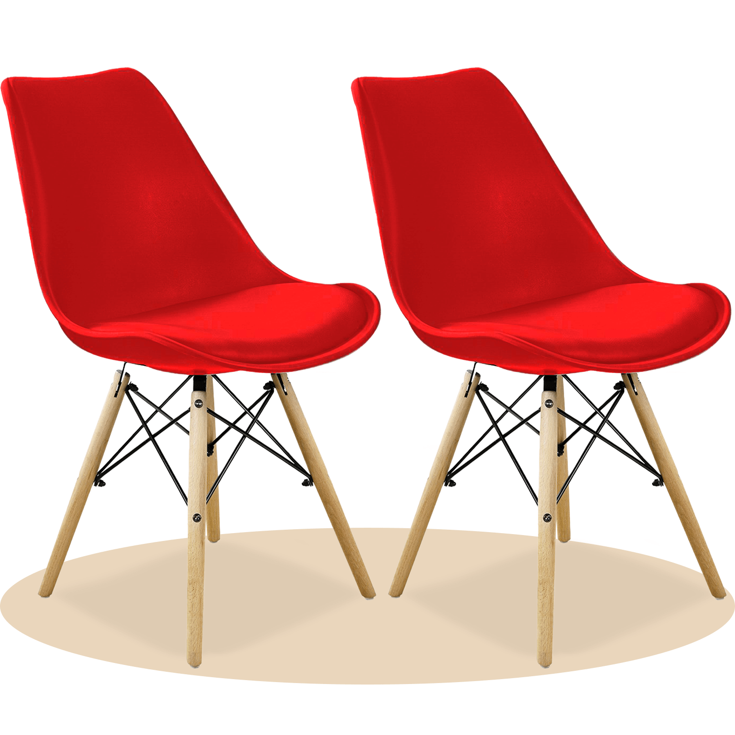 Sillas para Comedor, Sillas para Cocina con Asiento Blando, Tapizado y Patas Resistentes de Madera de Haya, Sillas Nórdicas Minimalistas, 49.5 x 44 x 79.5 cm