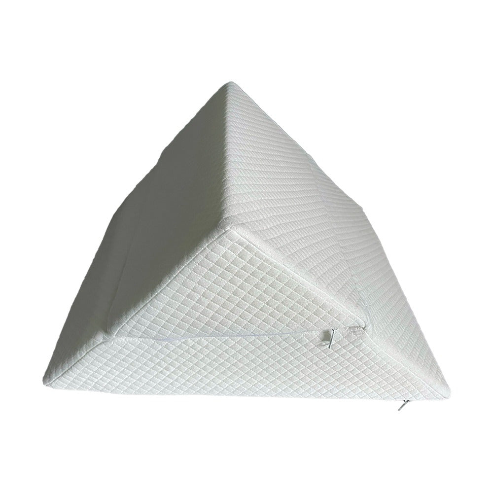 Cojin Triangular de Espuma Viscoelástica de 60 x 40 x 24 cm, Diseño Multiposición, Ideal para Leer, Recostarse o Levantar las Piernas, Amortiguación Perfecta, Adaptable al Cuerpo, Ayuda a Corregir la Postura, Espuma 18D