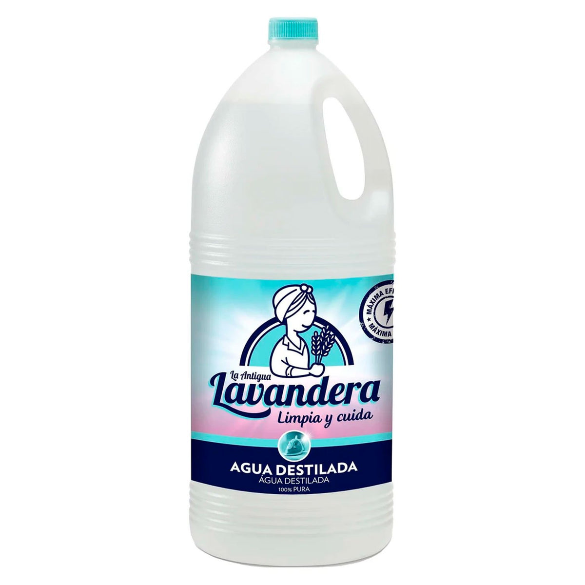 La Antigua Lavandera Agua Destilada, Agua Desmineralizada Multiusos de Uso Doméstico, para Humidificadores y Planchas, Ayuda a Evitar Depósitos de Cal en Equipos, 5 L