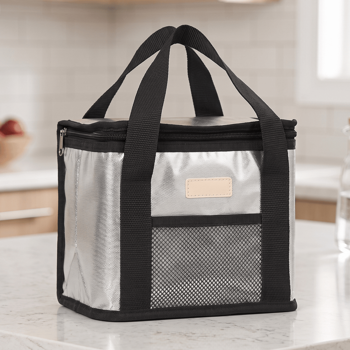 Bolsa Térmica Comida de 30L de Capacidad, Bolsa Aislamiento Isotérmico Hermética, Resistente y Espaciosa, ideal para Picnic, Playa, Camping y Excursión, Gris