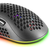 Mars Gaming MMEX, Ratón Gaming Premium 32000 dpi, Sensor PixArt 3389PRO, Switches Ópticos Ultra Rápidos, Diseño Hive Ultraligero 75g, RGB Chroma, 7 Botones, Software, Negro