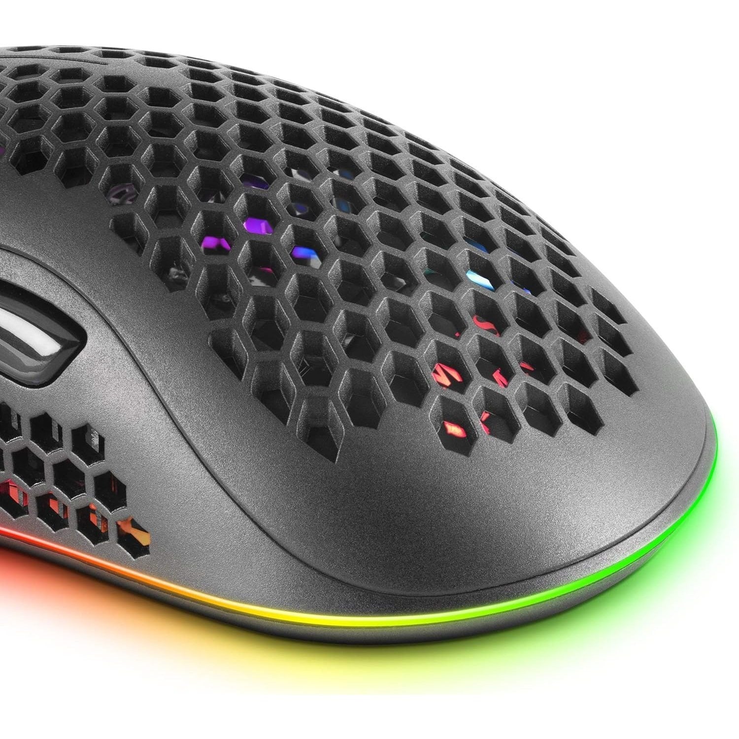 Mars Gaming MMEX, Ratón Gaming Premium 32000 dpi, Sensor PixArt 3389PRO, Switches Ópticos Ultra Rápidos, Diseño Hive Ultraligero 75g, RGB Chroma, 7 Botones, Software, Negro