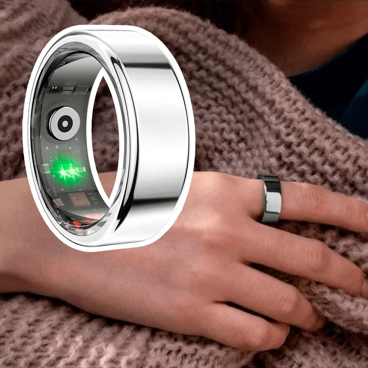 Anillo, Monitor de Pasos, Calorías y Oxígeno, Monitor y Calidad del Sueño, Bluetooth v5.1, Carga Magnética, APP JYouPro, Compatible con Android 5.0, iOS10.0 o superior, 128kb ROM + 96kb RAM - 17,5 mAh, Uso Aproximado 5-7 días