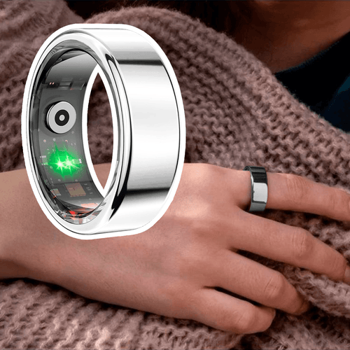 Anillo, Monitor de Pasos, Calorías y Oxígeno, Monitor y Calidad del Sueño, Bluetooth v5.1, Carga Magnética, APP JYouPro, Compatible con Android 5.0, iOS10.0 o superior, 128kb ROM + 96kb RAM - 17,5 mAh, Uso Aproximado 5-7 días