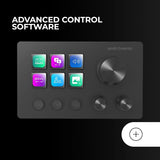 Mars Gaming MSD-TWO, Control Deck Compacto, 6 Teclas LCD Personalizables + 3 Botones, 3 Ruedas Multifuncionales, Control Deck Slim Ergonómico, Software de Control y Plug-ins, Windows y MacOS, Negro