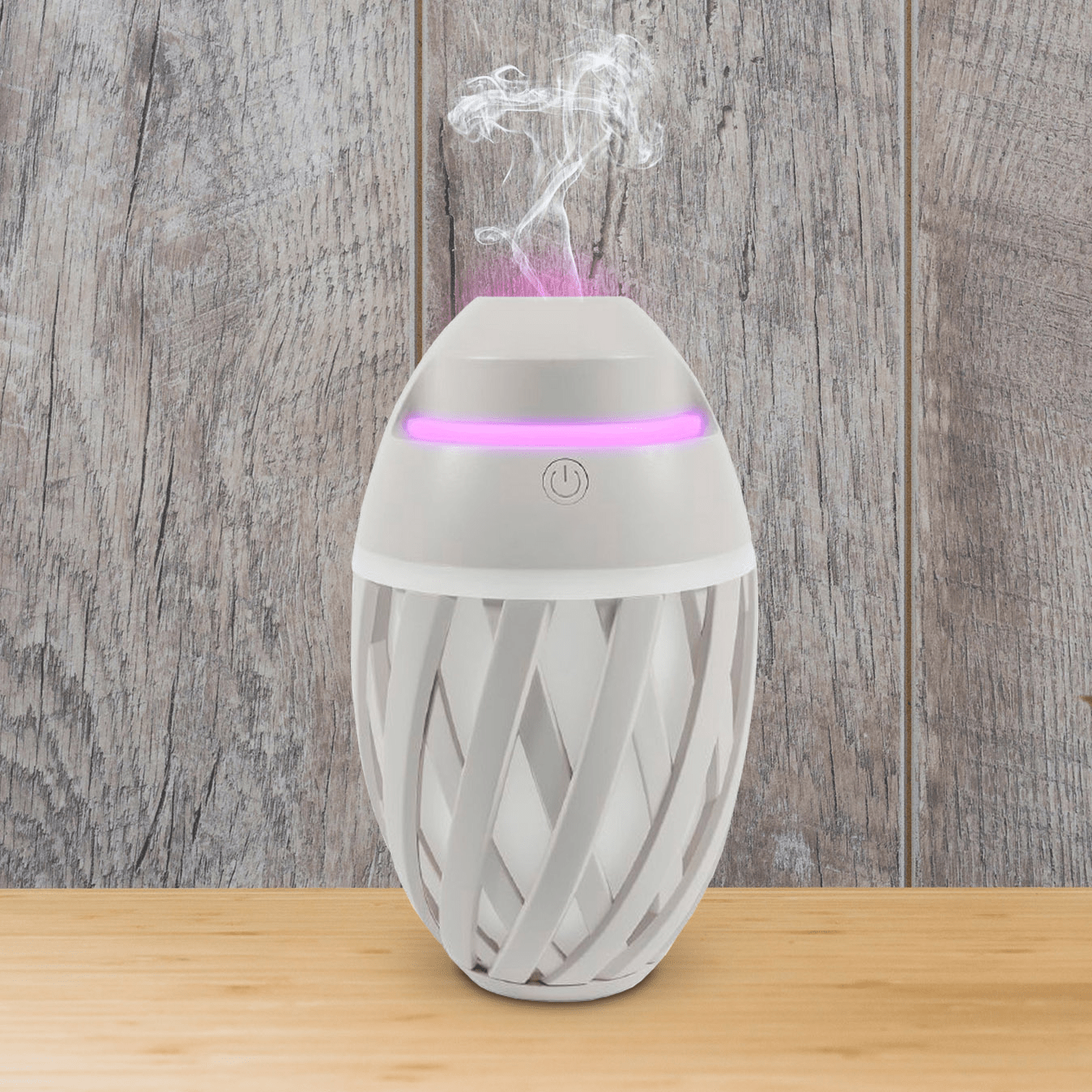 Humidificador de Aromas, Humidificador Multicolor con Difusor de Aromas, Incluye Botella de Aceite Perfumada, Pulverización Intermitente: 12h, Pulverización Continua: 6h, Luz Multicolor, Conexión USB, Depósito 500ml, Plástico ABS