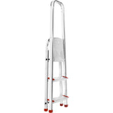 Escaleras Plegables Aluminio de Tijera Super Resistente hasta 150Kg, Acero y Aluminio Antideslizantes