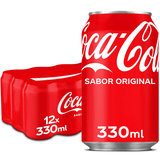 Coca-Cola Sabor Original, Refresco de Cola, Pack de 12 Latas de 330ml