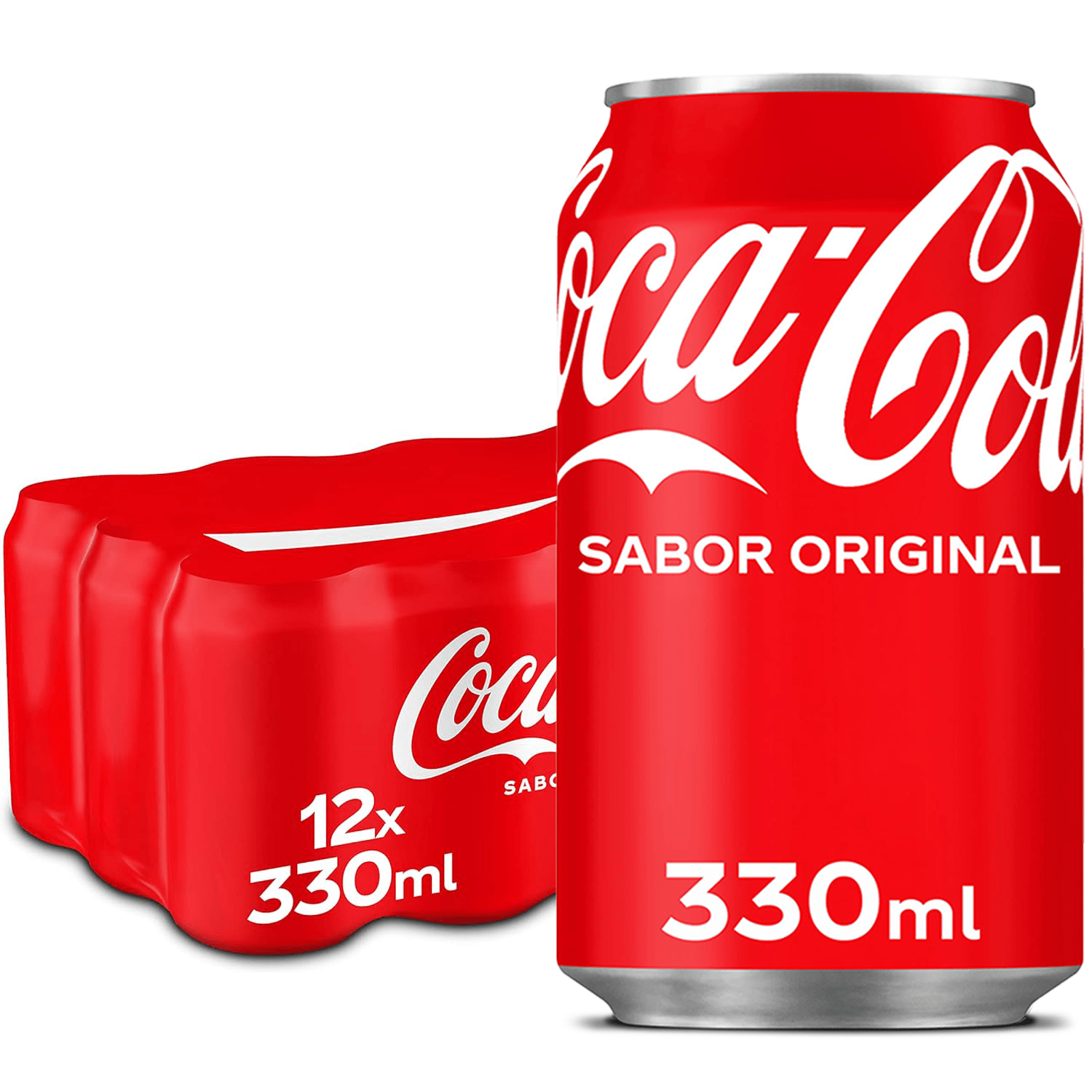 Coca-Cola Sabor Original, Refresco de Cola, Pack de 12 Latas de 330ml
