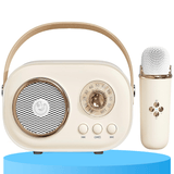 Mini Karaoke Portatil, Altavoz con Micrófono Inalámbrico para Cantar, Efectos de Voz, Ideal para Fiestas