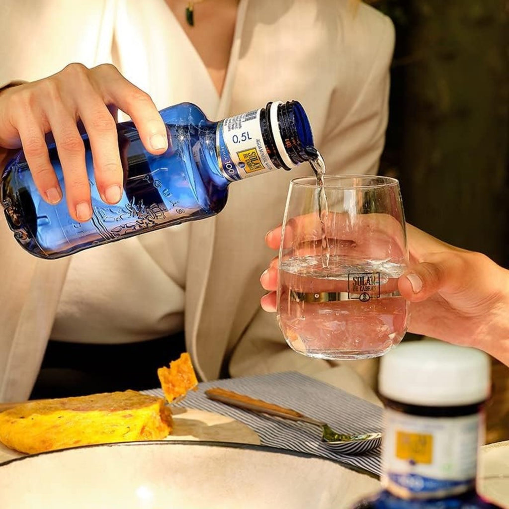 SOLAN DE CABRAS Agua Mineral Natural sin Gas con una destacada Composición Mineral, Máxima Calidad de Agua, Ideal para Hidratarte en Cualquier Momento, 20 Botellas de 50cl