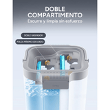 Fregona y Cubo de Limpieza Escurridor con Compartimentos, Cabezal Plano y Flexible Rotación 360. Cubo Escurrefacil. Ideal para Limpiar Suelos, Paredes, Techos, Ventanas, Incluye Recambios Extra