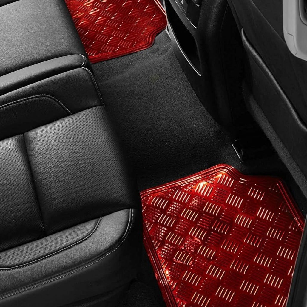 Alfombrillas Coche Antideslizantes, Set 4 Alfombrillas Universales para Coche, Hechas de PVC Duradero y Resistente, Instalación Fácil y Protección Completa para el Interior del Vehículo, Fácil de Limpiar
