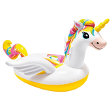 Flotador Piscina Unicornio Hinchable Grande con 2 Asas, Hecha de Vinilo Ultra Resistente, Con 2 Cámaras de Aire para Mayor Seguridad y 2 Asas Resistentes para Mayor Sujeción y Estabilidad, Incluye Kit de Parches para Reparar Pequeños Poros o Pinchazos