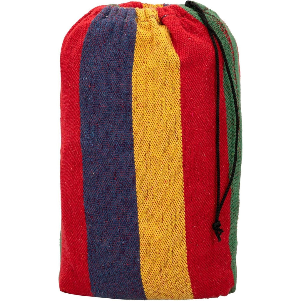 Hamaca Colgante para Exterior de Algodón, Ideal para Camping y Jardín, Medidas 200x100 cm, Hasta 200 kg de Capacidad de Carga, Incluye Bolsa de Transporte y Cuerda de 0,5cm x 2m