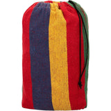 Hamaca Colgante para Exterior de Algodón, Ideal para Camping y Jardín, Medidas 200x100 cm, Hasta 200 kg de Capacidad de Carga, Incluye Bolsa de Transporte y Cuerda de 0,5cm x 2m