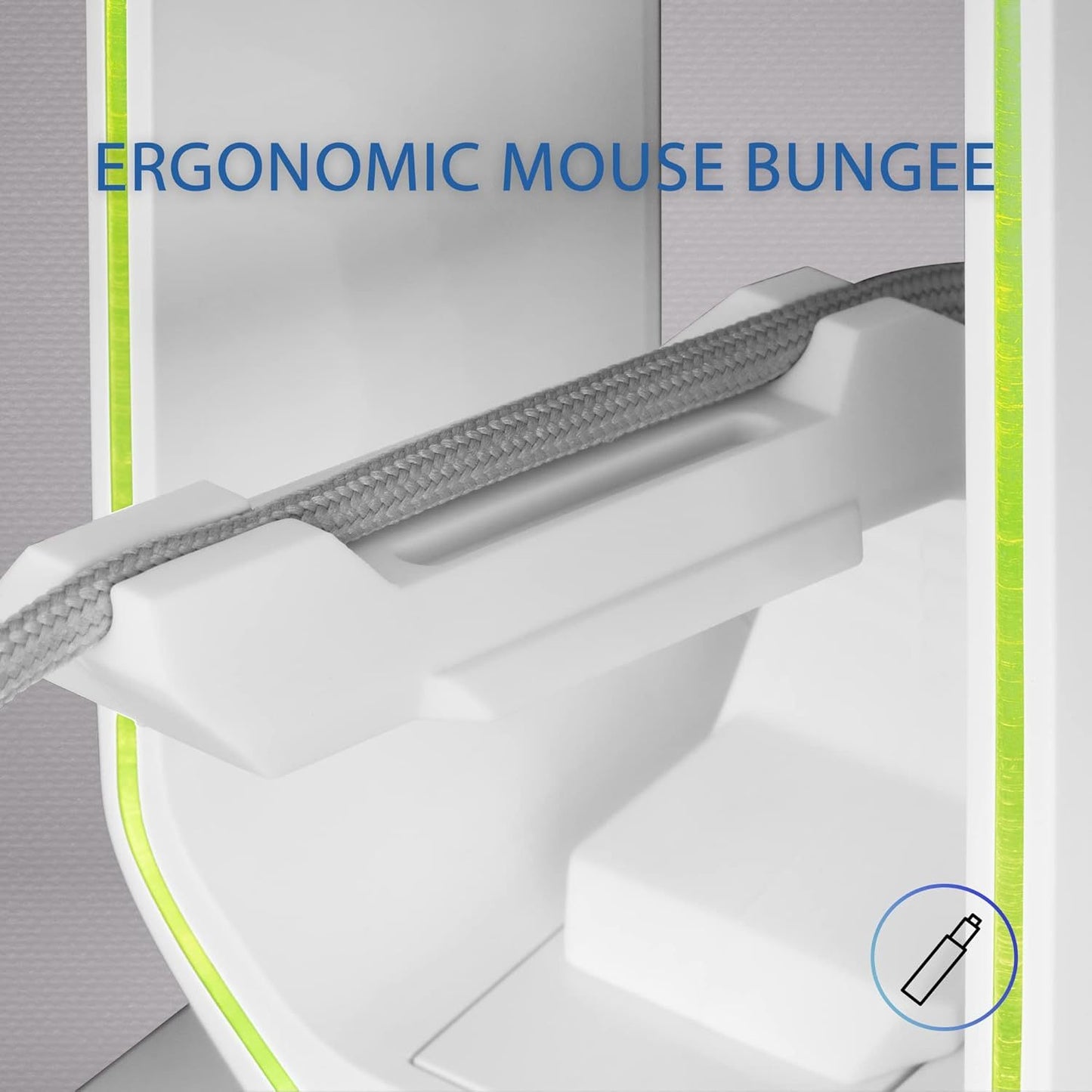 Mars Gaming MHHPRO, Soporte Auriculares 3en1 con Iluminación RGB Flow Touch, Bungee para Ratón, HUB con 2 USB 3.0, Base Antideslizante y Diseño Compacto, Blanco