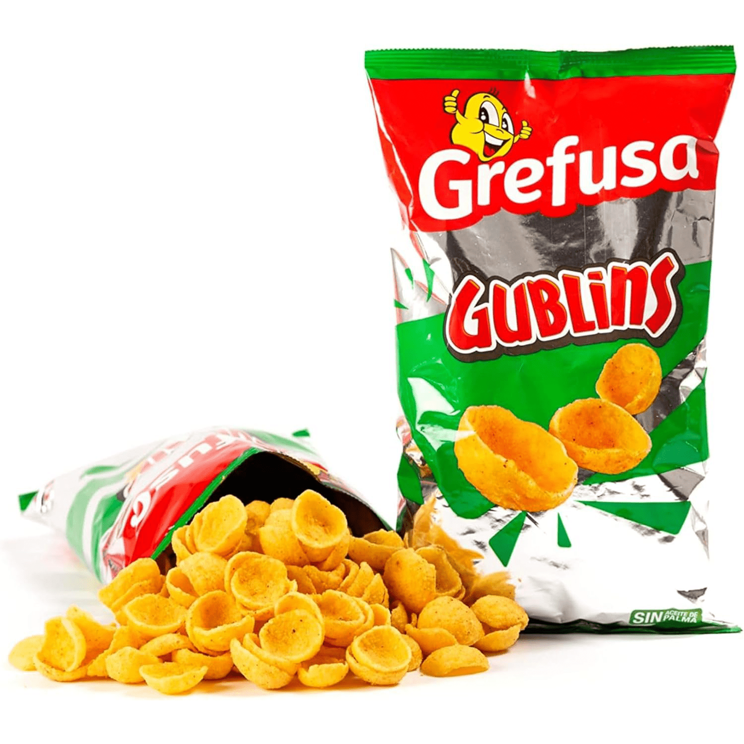 Grefusa Gublins Sabor Barbacoa, Snack Crujiente de Maíz, Ideal para Picar, Bolsa de 135g