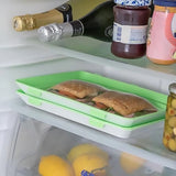3 Bandejas de Almacenamiento Apilable para Refrigerador, Caja de Almacenamiento de Alimentos Sellada al Vacío, Mantiene los Productos Frescos, Diseño apilable, 30 x 20 x 2,4 cm