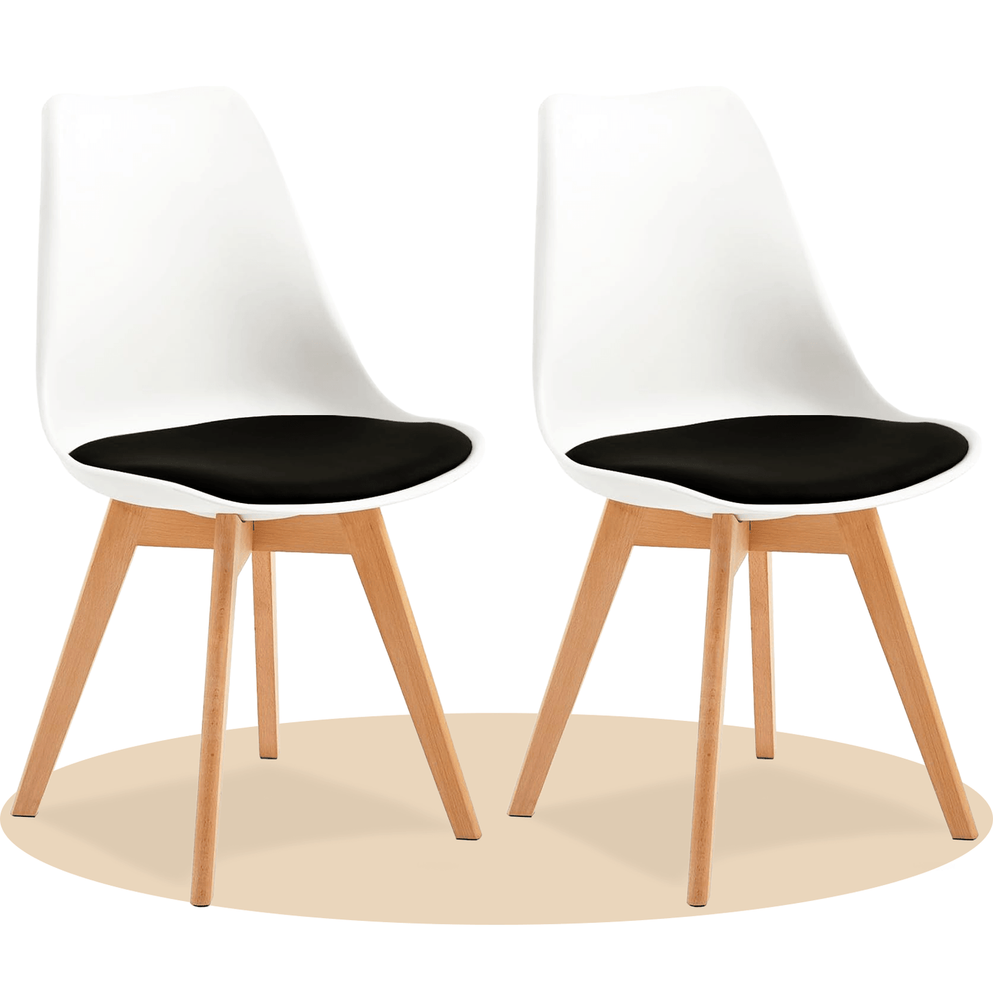 1/2/4/6 Unidad Sillas para Comedor, Sillas para Cocina con Asiento Blando, Tapizado y Patas Resistentes de Madera de Haya, Sillas Nórdicas
