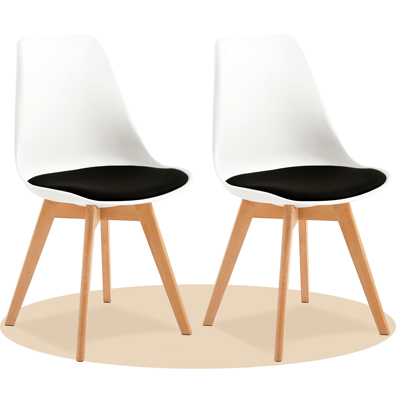 1/2/4/6 Unidad Sillas para Comedor, Sillas para Cocina con Asiento Blando, Tapizado y Patas Resistentes de Madera de Haya, Sillas Nórdicas