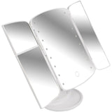Espejo Maquillaje, 4 Espejos con diversos Aumentos de 1X, 2X y 3X, Soporte Giratorio de 180º, Diseño Compacto ideal para Llevar a cualquier Lugar, Resistente y Pensado para Uso Diario
