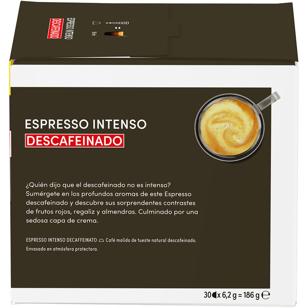 NESCAFÉ Dolce Gusto Espresso Intenso Descafeinado, 90 Cápsulas de Café, Intensidad 7, Para Cafeteras Dolce Gusto, 90 Cápsulas