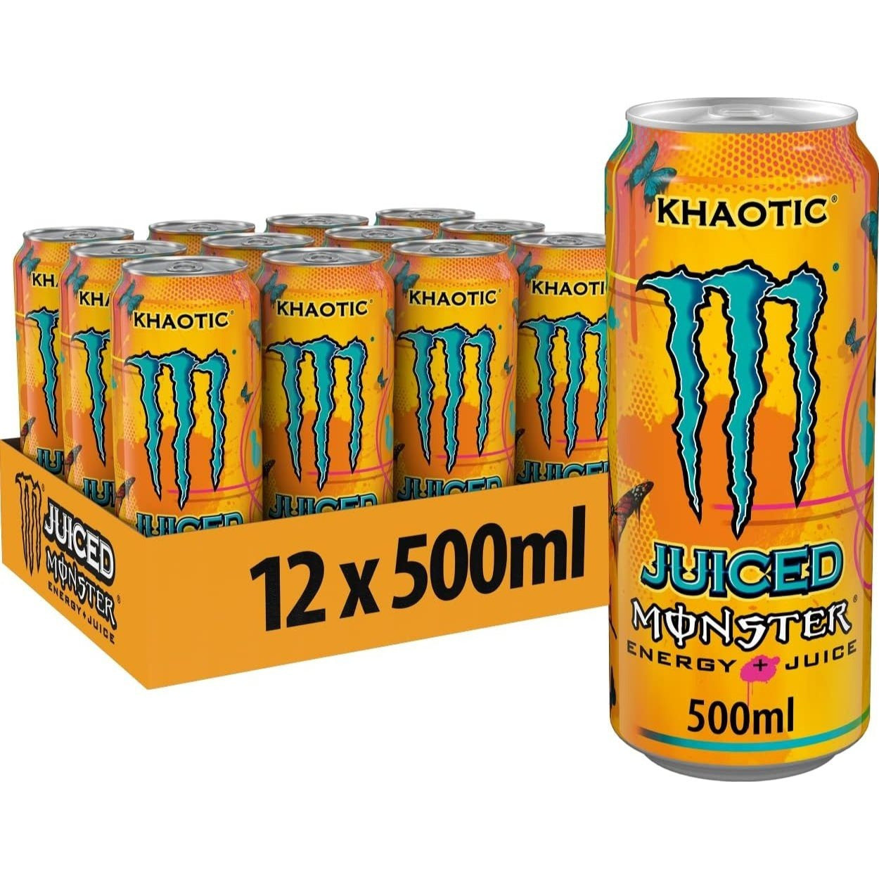 MONSTER ENERGY Bebida Energética, Refresco Energético, Pack 12/24 Latas de 500ml