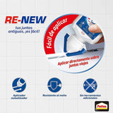 Pattex RE-NEW, Silicona Blanca para Juntas, Juntas Limpias Fácilmente, Silicona Resistente, Sellador de Juntas de Cocina y Baño, 2 x 80ml