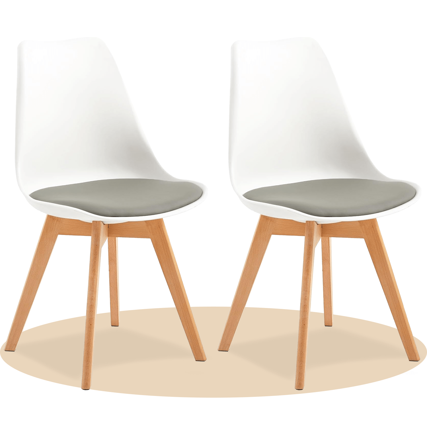 1/2/4/6 Unidad Sillas para Comedor, Sillas para Cocina con Asiento Blando, Tapizado y Patas Resistentes de Madera de Haya, Sillas Nórdicas