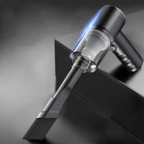 Aspiradora y sopladora de mano inalámbrica de 120 W, con filtro plegable, accesorios multifuncionales, para teclado, pelo, interior del automóvil, 16.3 x 15.5 cm