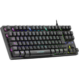 Mars Gaming MKTKL, teclado H-mecánico rojo RGB 8 efectos, antighosting, portugués