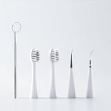 Cepillo de Dientes Eléctrico y Set de Accesorios, 6 Modos de Limpieza, 2 Cabezales de Cepillo, 2 Puntas Interdentales, 1 Espejo Bucal, Carga USB, 500 mAh