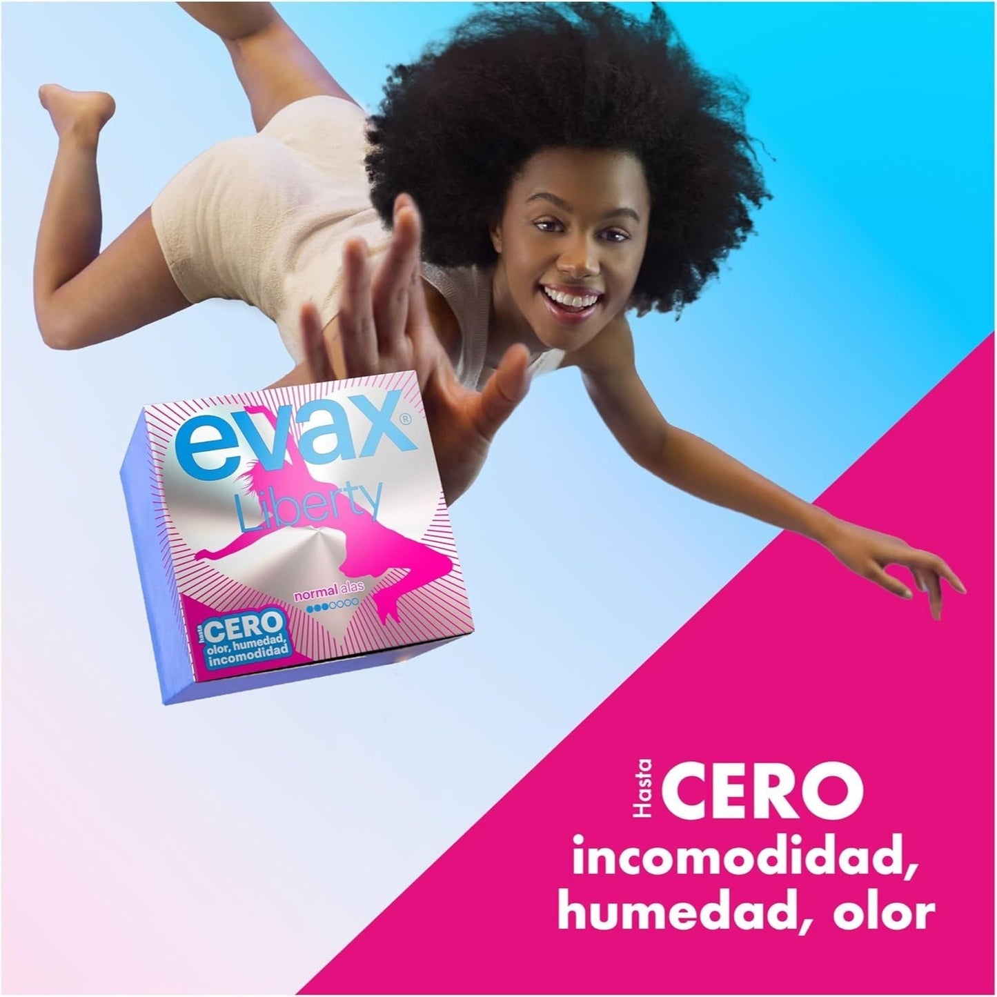 Evax Compresas Mujer Menstruación, Evax Liberty Normal Compresas Con Alas, Se Adapta a tu Cuerpo, Neutraliza el Olor, No Notarás Que Las Llevas, 96 Unidades