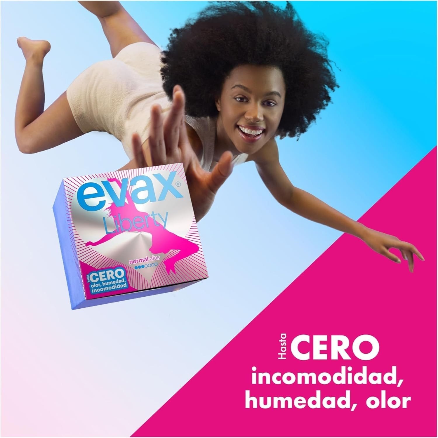Evax Compresas Mujer Menstruación, Evax Liberty Normal Compresas Con Alas, Se Adapta a tu Cuerpo, Neutraliza el Olor, No Notarás Que Las Llevas, 96 Unidades