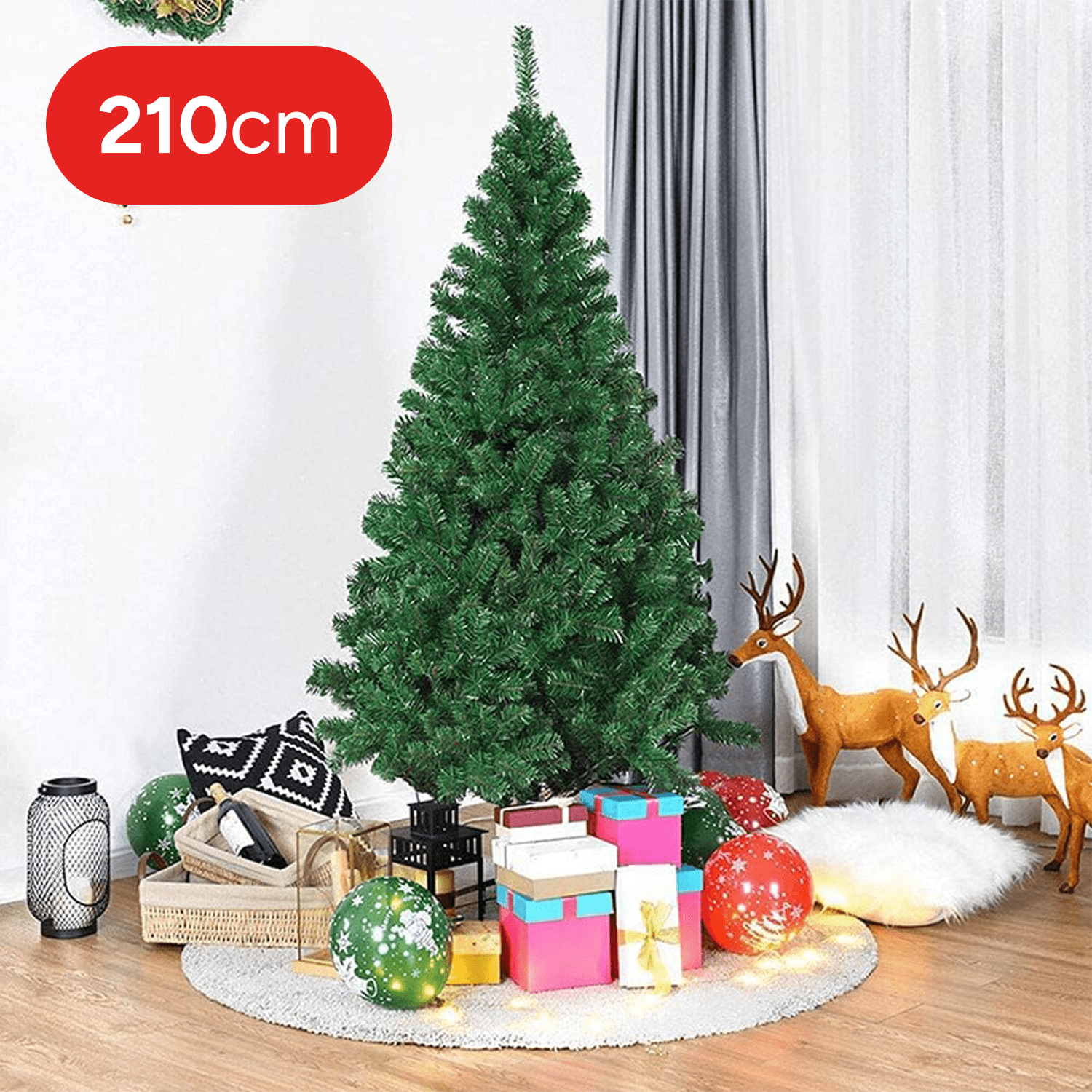Árbol de Navidad Artificial de 60 cm, Decoración de Navidad, Decoración Festiva de Efecto Pino, Arbol Navidad Denso y con Volumen ideal como decoración Navideña y de Invierno