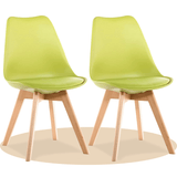 1/2/4/6 Unidad Sillas para Comedor, Sillas para Cocina con Asiento Blando, Tapizado y Patas Resistentes de Madera de Haya, Sillas Nórdicas