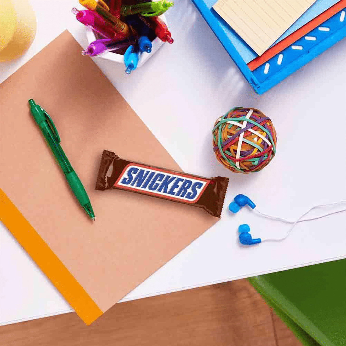 Snickers Barrita de Chocolate con Leche, Crema de Cacahuete, Caramelo y Cacahuetes, 20 Barritas de 50g